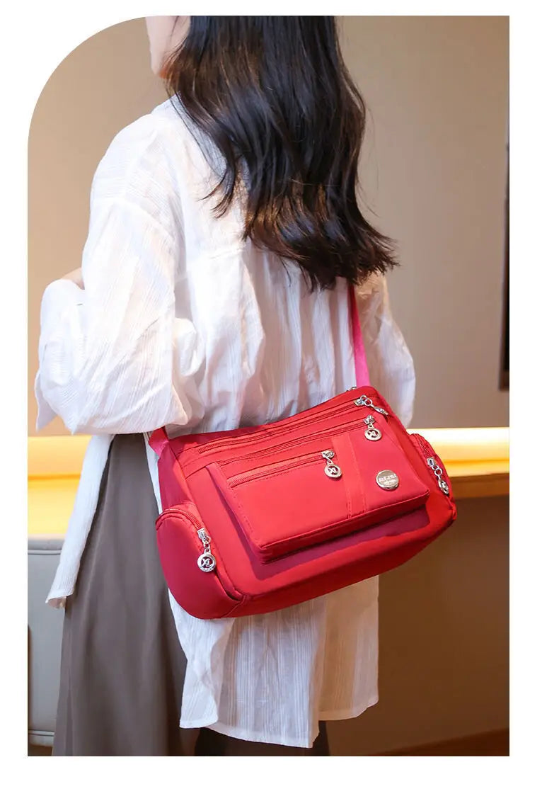 Women's Waterproof Nylon Crossbody Shoulder Bag
