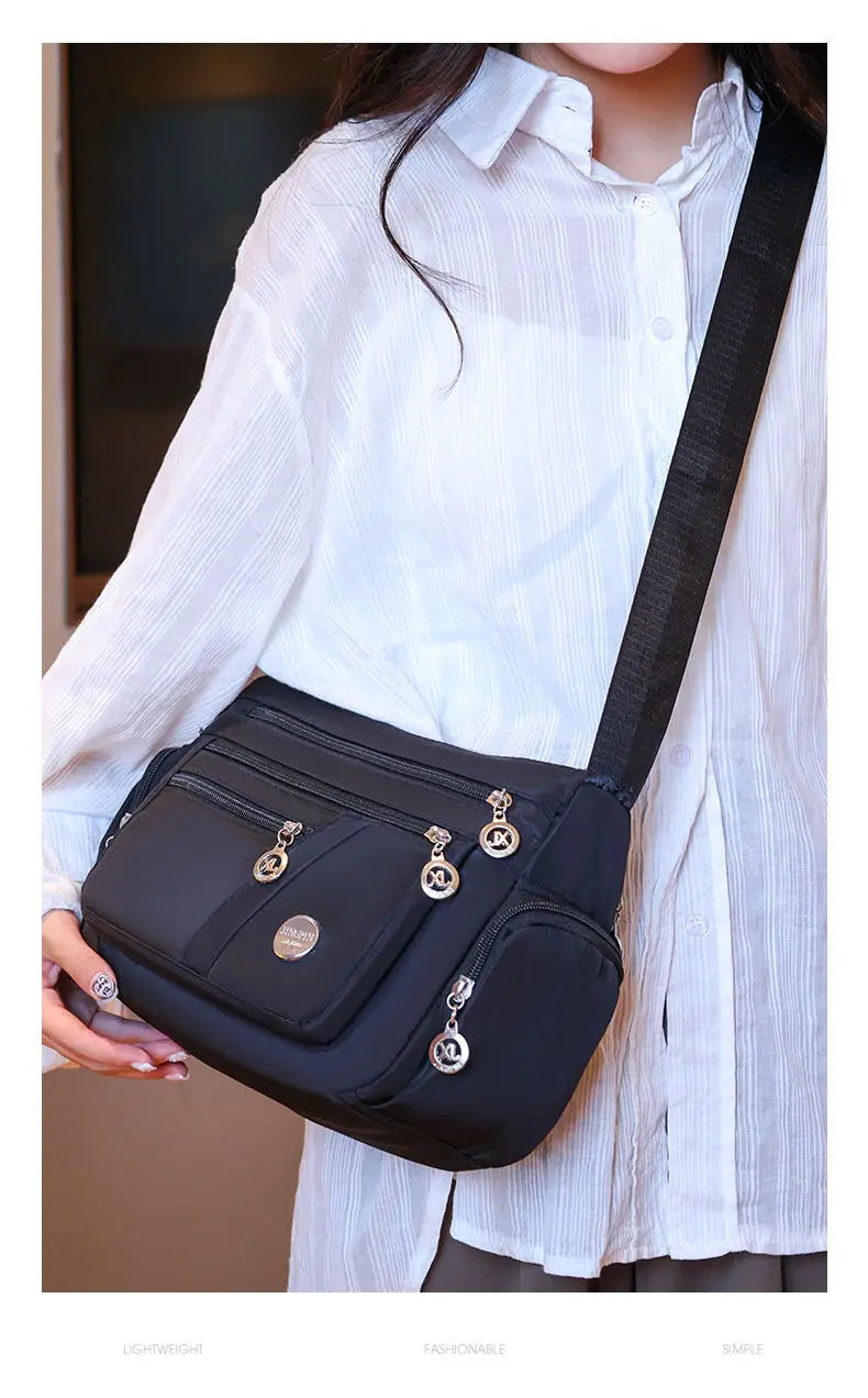 Women's Waterproof Nylon Crossbody Shoulder Bag