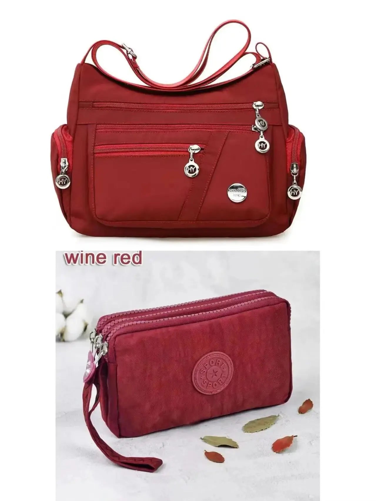 Women's Waterproof Nylon Crossbody Shoulder Bag