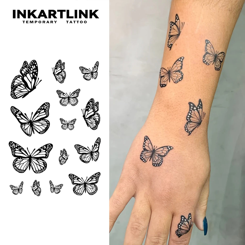 Butterfly Semi-Permanent Temporary Tattoo — Lasts Up to 15 Days | Waterproof | No Needles