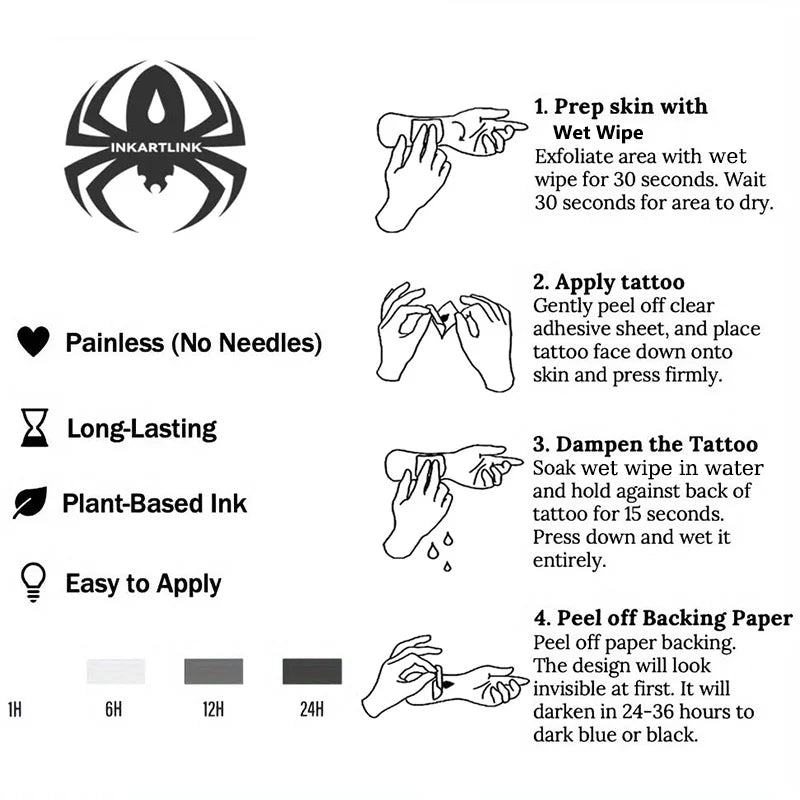 Butterfly Semi-Permanent Temporary Tattoo — Lasts Up to 15 Days | Waterproof | No Needles