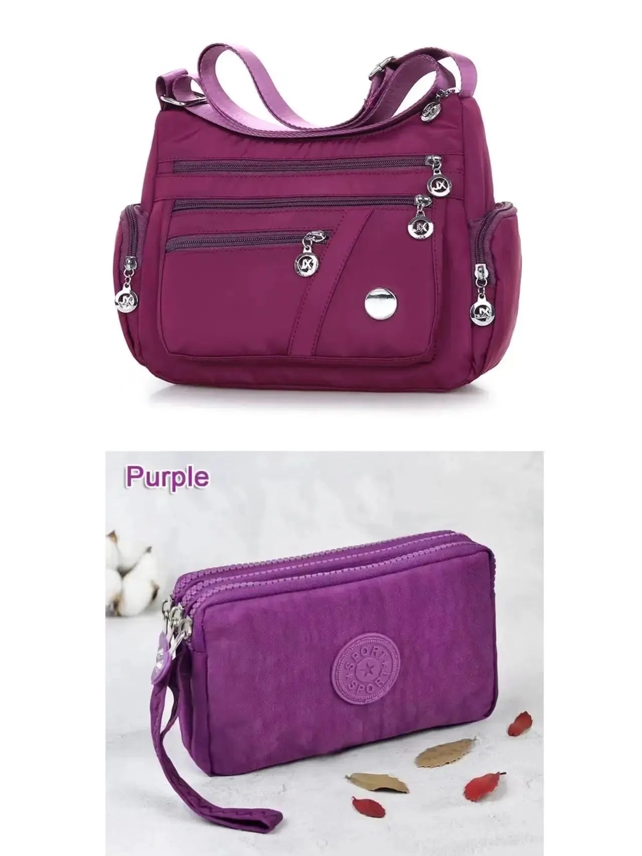 Women's Waterproof Nylon Crossbody Shoulder Bag