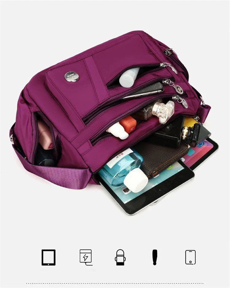 Women's Waterproof Nylon Crossbody Shoulder Bag