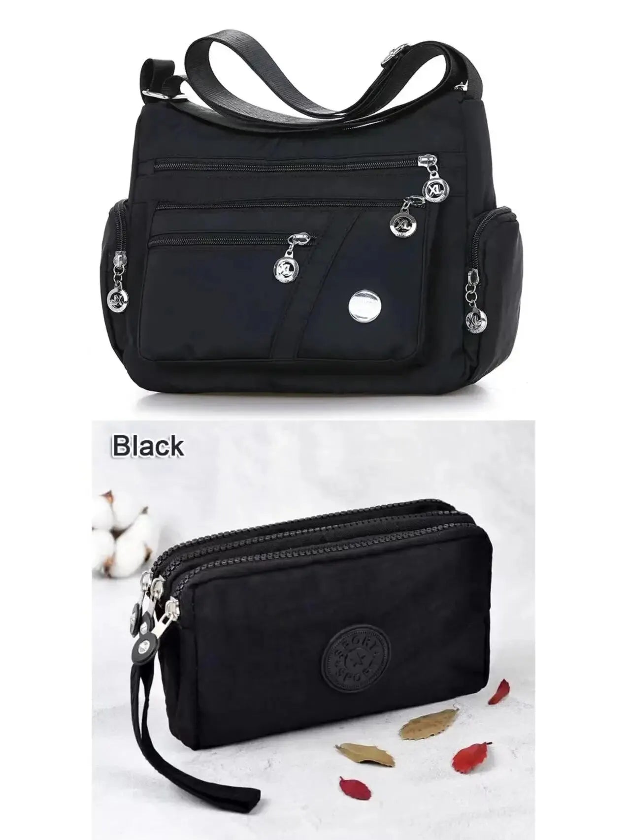 Women's Waterproof Nylon Crossbody Shoulder Bag
