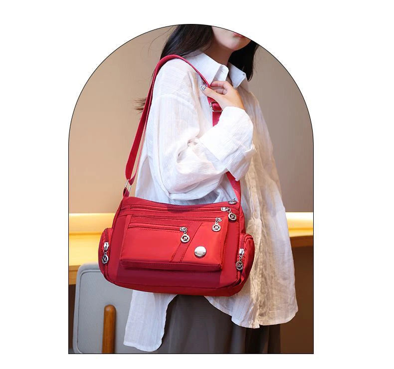 Women's Waterproof Nylon Crossbody Shoulder Bag