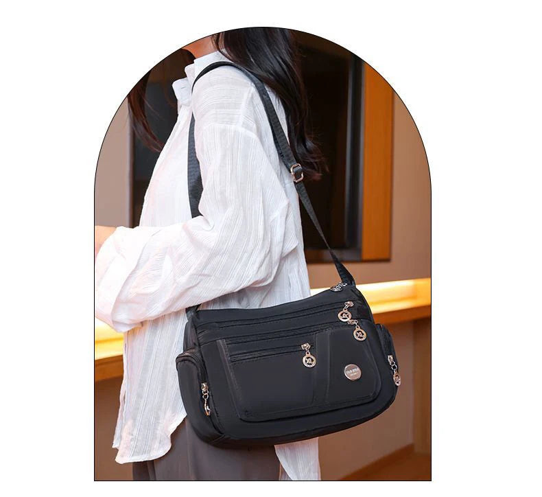Women's Waterproof Nylon Crossbody Shoulder Bag