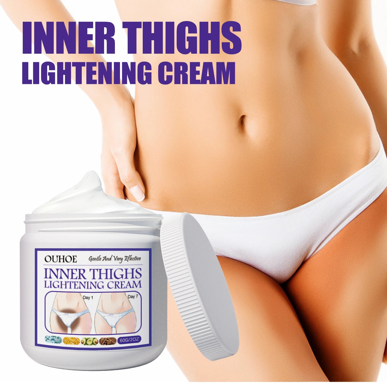 Ouhoe Skin Brightening & Lightening Cream — For Inner Thighs, Underarms, Bikini Area & Body