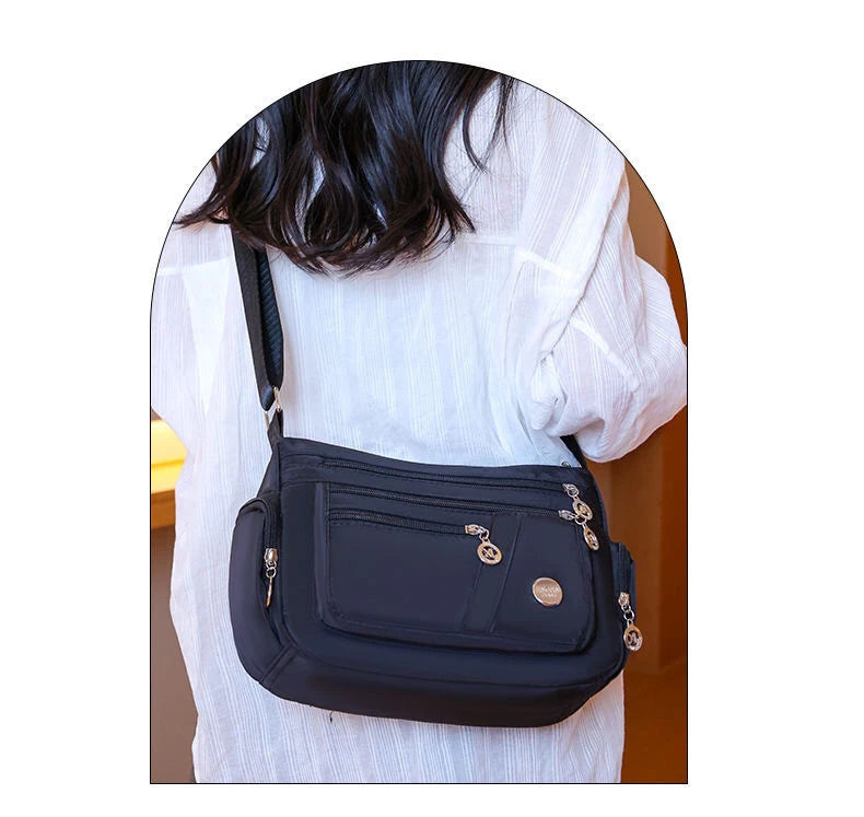 Women's Waterproof Nylon Crossbody Shoulder Bag