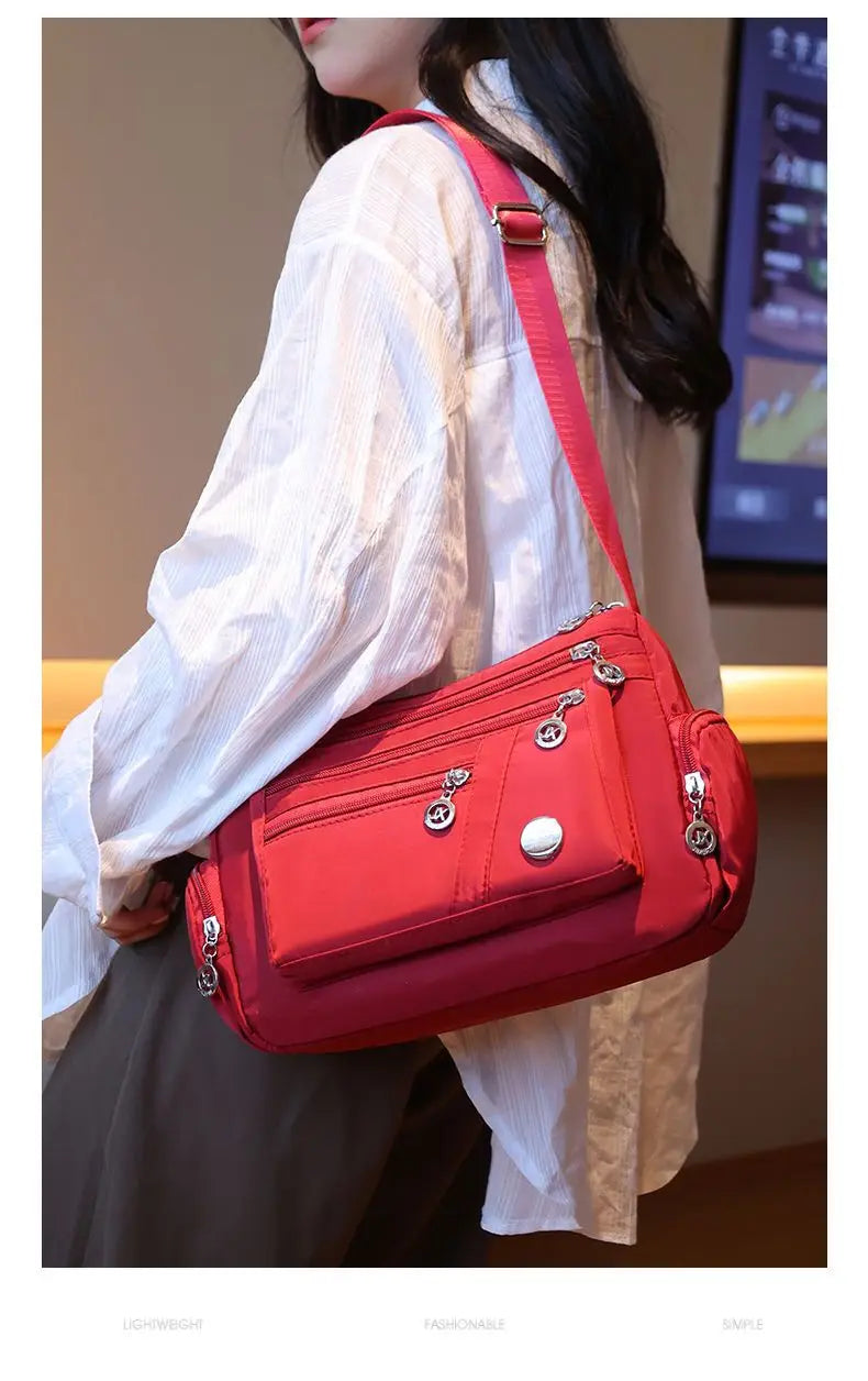 Women's Waterproof Nylon Crossbody Shoulder Bag