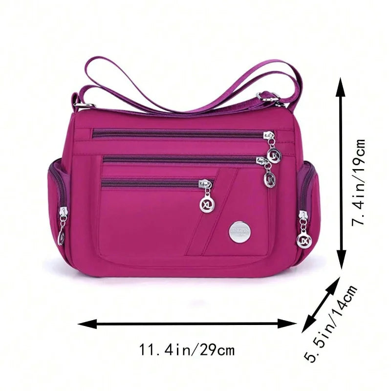 Women's Waterproof Nylon Crossbody Shoulder Bag
