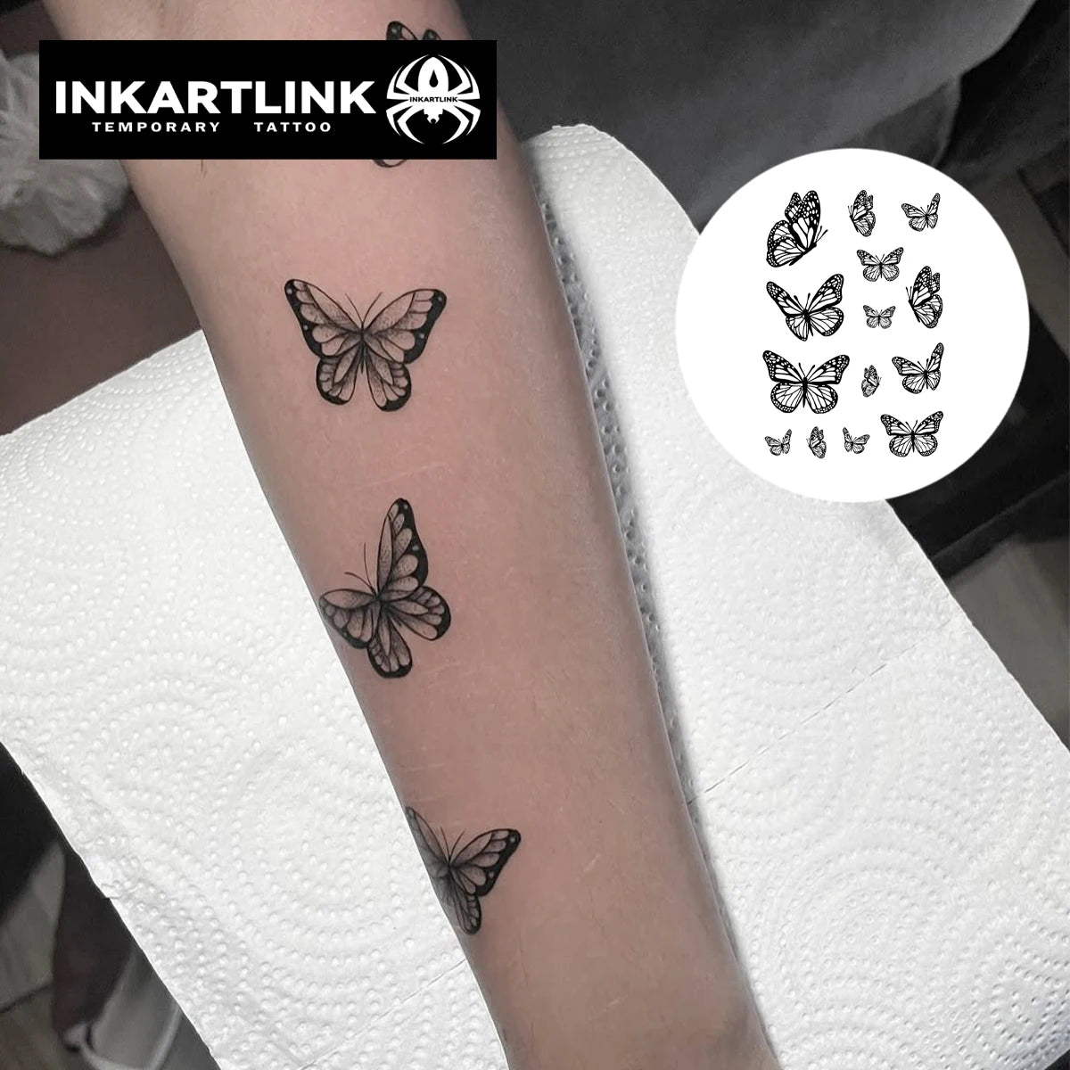 Butterfly Semi-Permanent Temporary Tattoo — Lasts Up to 15 Days | Waterproof | No Needles