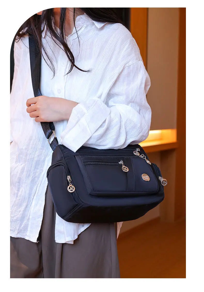 Women's Waterproof Nylon Crossbody Shoulder Bag