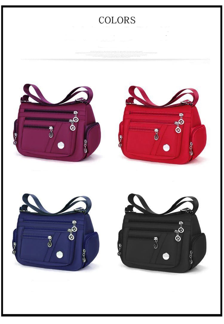 Women's Waterproof Nylon Crossbody Shoulder Bag
