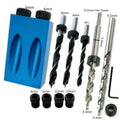 15 Degree Oblique Hole Locator Drill Bit Woodworking Pocket Hole Jig Kit Angle Drill Guide Set Hole Puncher Carpentry Toos