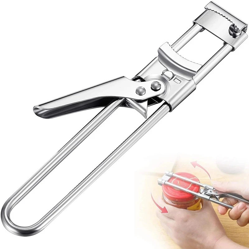 Adjustable Stainless Steel Jar & Bottle Opener – Universal, Labor-Saving Kitchen Tool