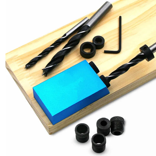 15 Degree Oblique Hole Locator Drill Bit Woodworking Pocket Hole Jig Kit Angle Drill Guide Set Hole Puncher Carpentry Toos