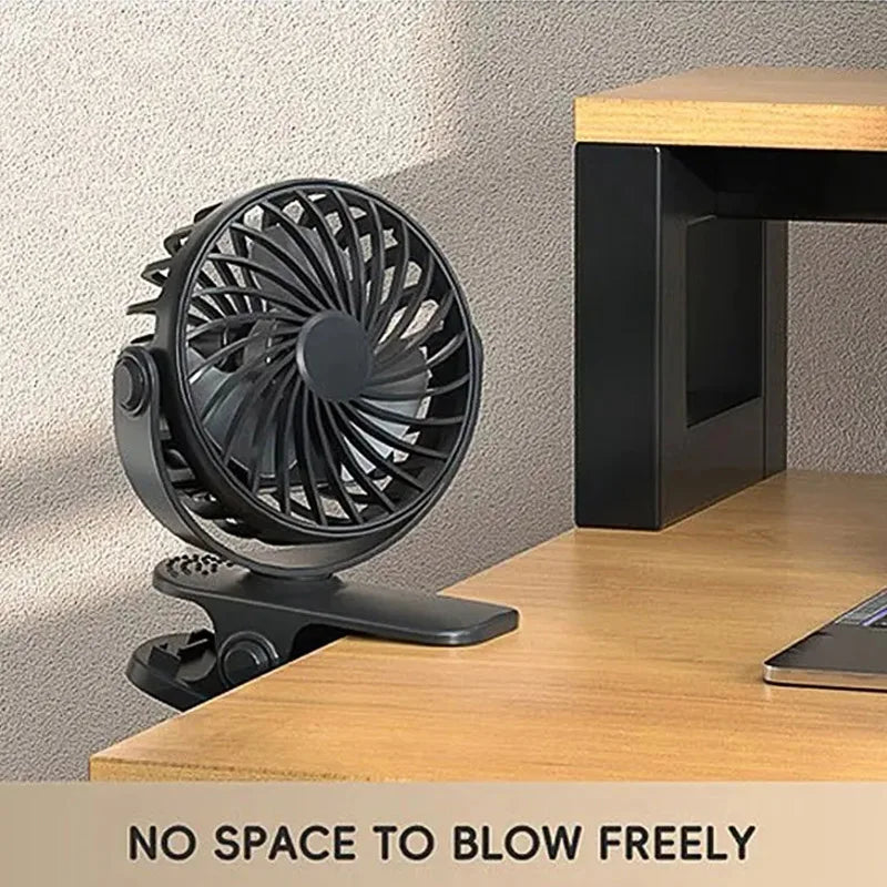 720° Rotating Clip Fan with Night Light
