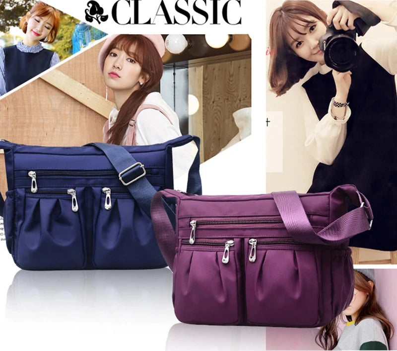 Women's Waterproof Nylon Crossbody Shoulder Bag