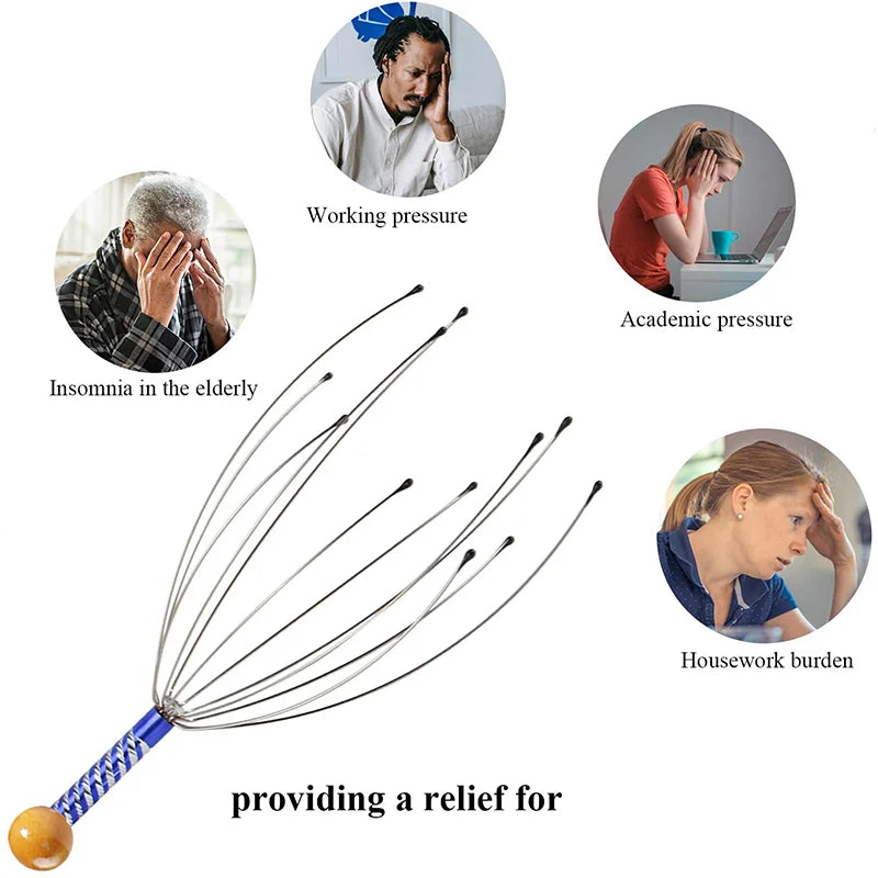Octopus Scalp Head Massager — Stress Relief & Tension Release