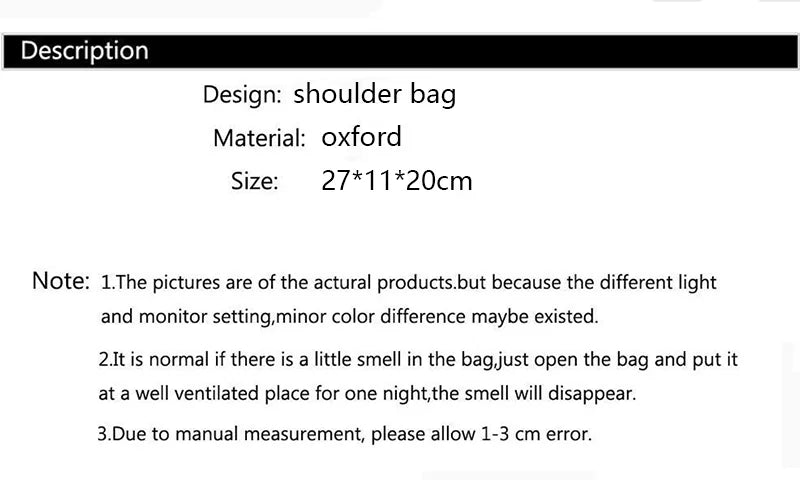 Women's Waterproof Nylon Crossbody Shoulder Bag