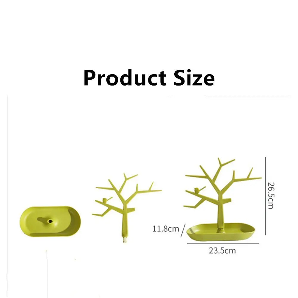 Bird Tree Key Holder & Jewelry Rack | Decorative Desktop Organizer for Living Room & Entryway