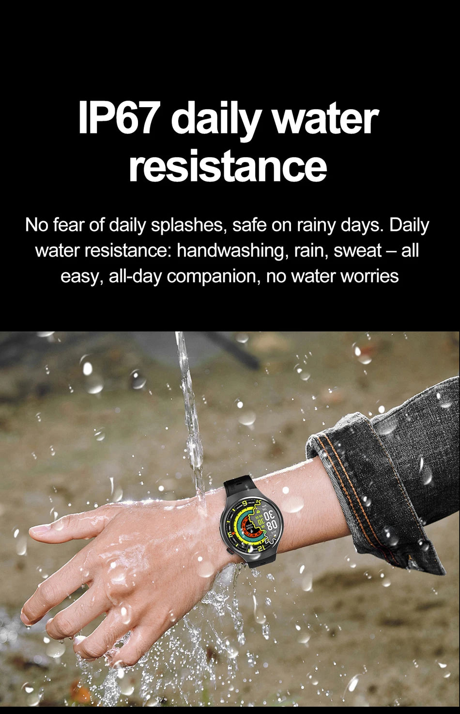 ChiBear Smartwatch - Bluetooth Calling, IP68, Heart Rate, 150+ Sports Modes