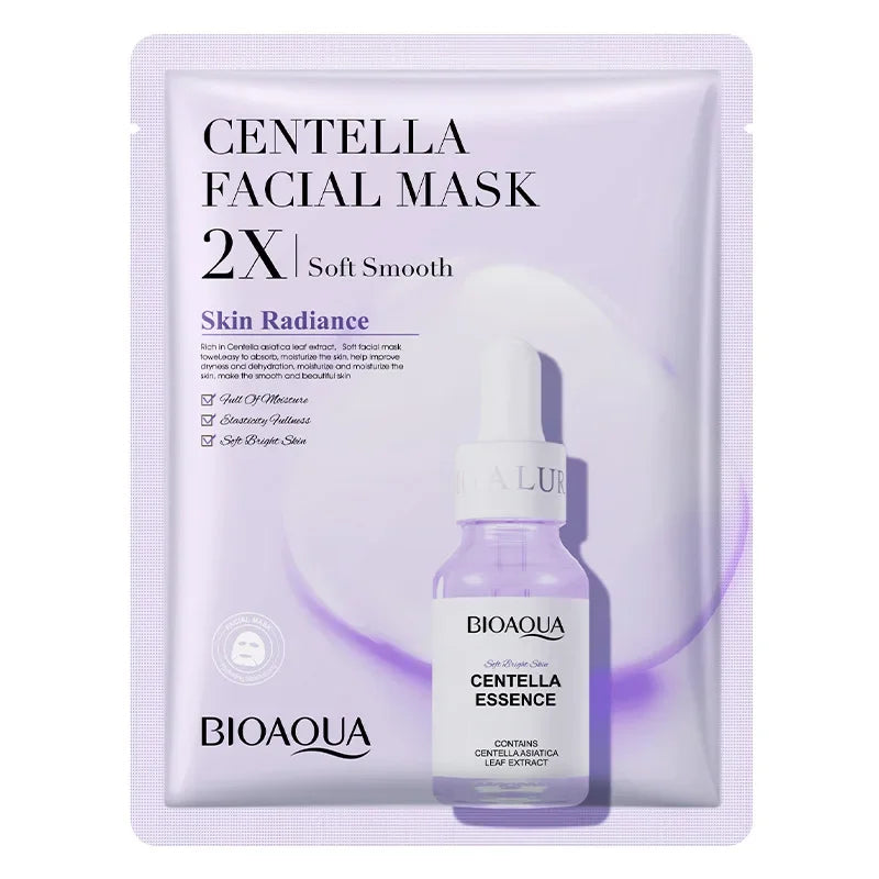 BIOAQUA 20-Piece Facial Sheet Mask Set - Vitamin C, Collagen, Hyaluronic Acid & More