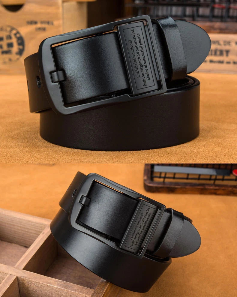 Men's Light Luxury PU Leather Pin Buckle Belt