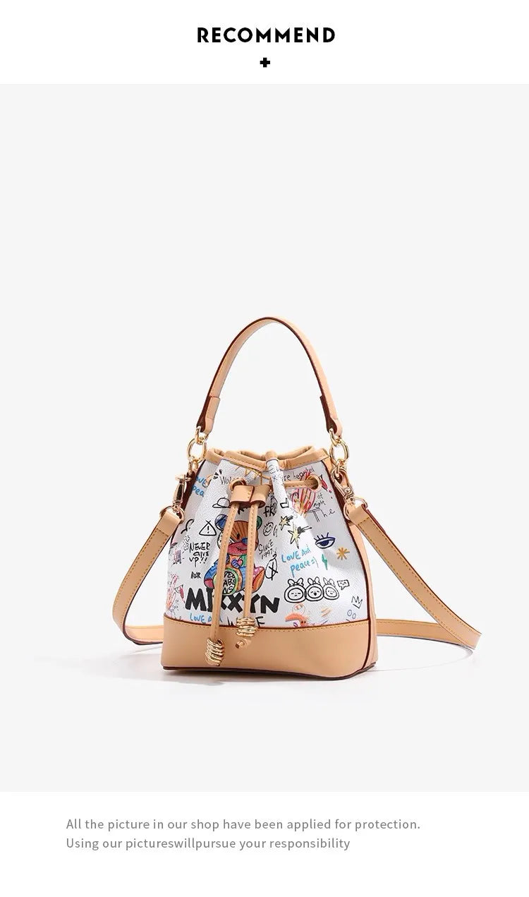 Women's Graffiti Bucket Bag