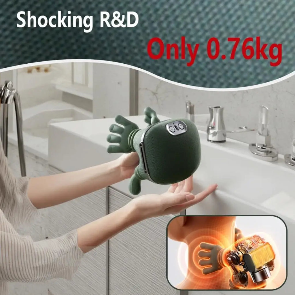 Electric Shiatsu Neck & Shoulder Massager — Deep Kneading with Heat