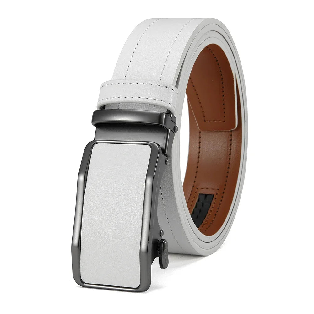 Men's Ratchet Automatic Buckle Leather Belt