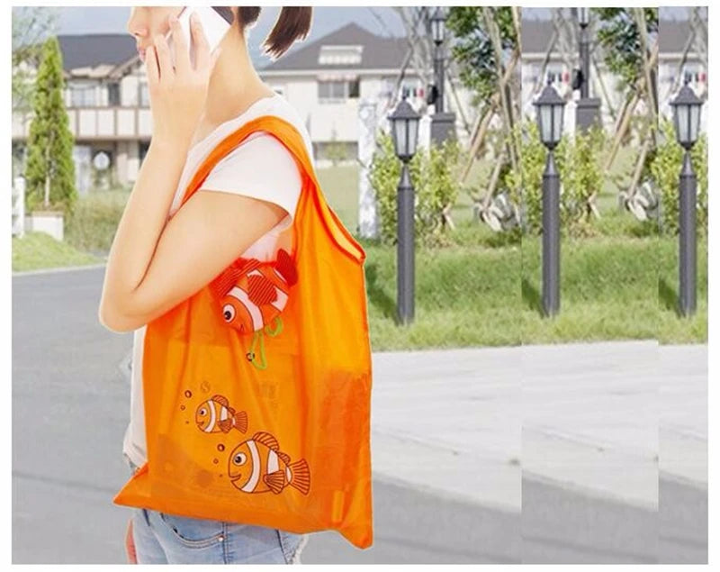 Foldable Large Shopping Storage Bags for Groceries Recyclable Grocery Tote Pouch Eco-Friendly Heavy Duty Washable Shopper Bag