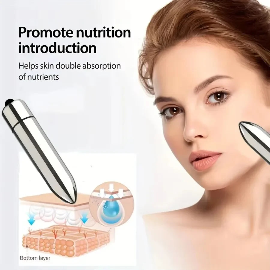 Mini Vibrating Facial & Eye Massager | Boosts Lotion Absorption | Portable Beauty Tool