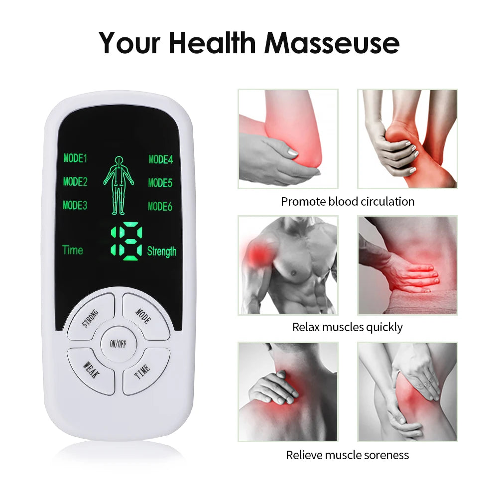 EMS Pulse Muscle Stimulator | TENS Therapy for Neck, Back & Body Pain Relief