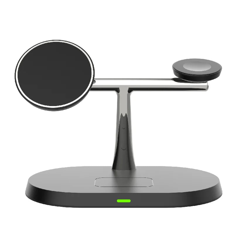3-in-1 Magnetic Wireless Charger Stand | 30W Fast Charging for iPhone, Apple Watch & AirPods