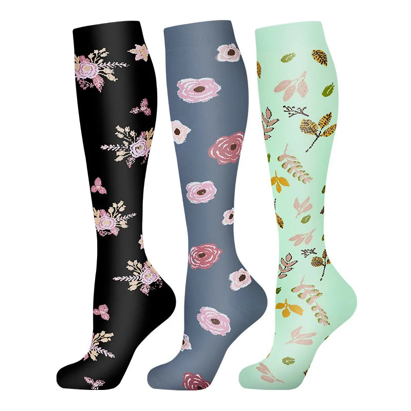 3-Pack Knee High Compression Socks 30mmHg - Sports, Medical & Travel
