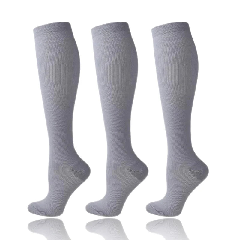 3-Pack Knee High Compression Socks 30mmHg - Sports, Medical & Travel