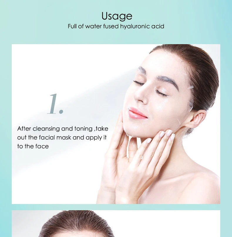 SADOER 20-Piece Snail Collagen & Hyaluronic Acid Sheet Mask Set - Korean Skincare