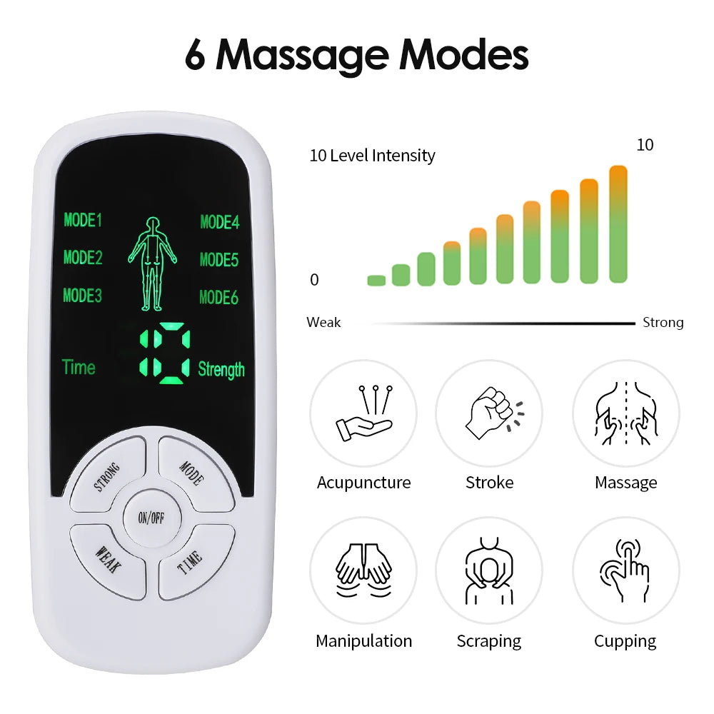 DearBeauty TENS & EMS Body Massager — 6-Mode Micro-Current Pain Relief