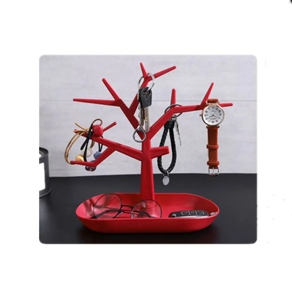 Bird Tree Key Holder & Jewelry Rack | Decorative Desktop Organizer for Living Room & Entryway