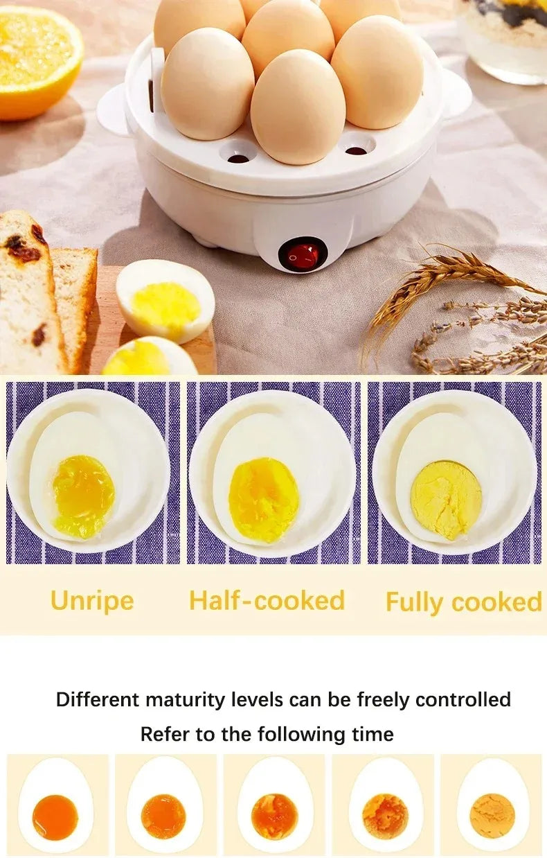 Electric Egg Cooker & Steamer | Single or Double Layer | 360° Rapid Steam | Mini Breakfast Machine