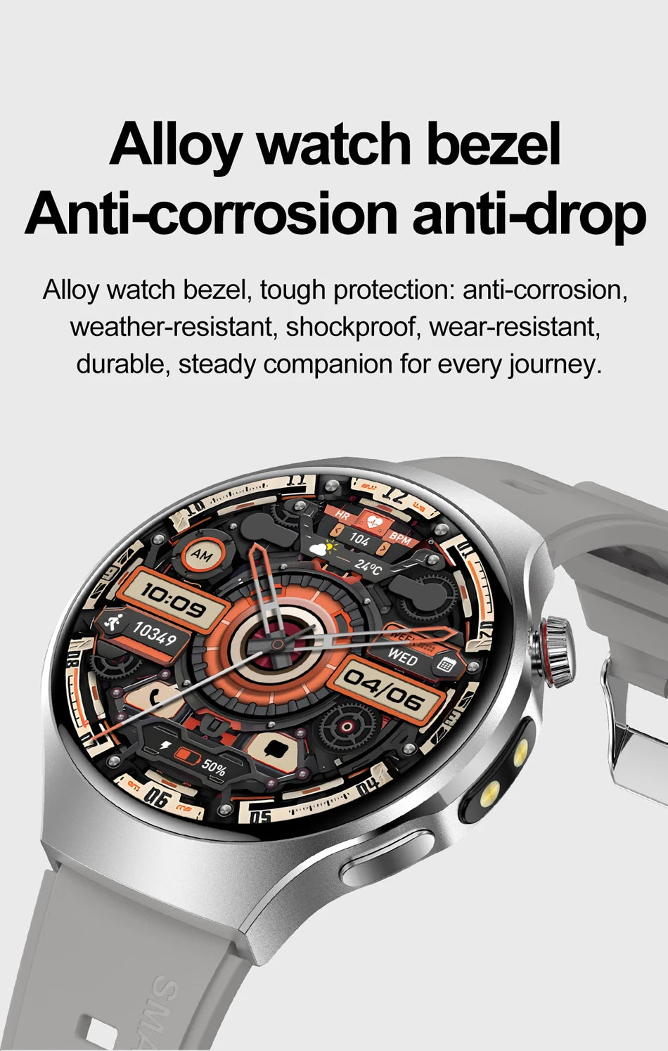 ChiBear Smartwatch - Bluetooth Calling, IP68, Heart Rate, 150+ Sports Modes