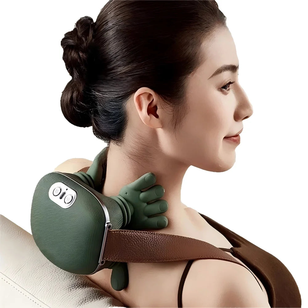 Electric Shiatsu Neck & Shoulder Massager — Deep Kneading with Heat