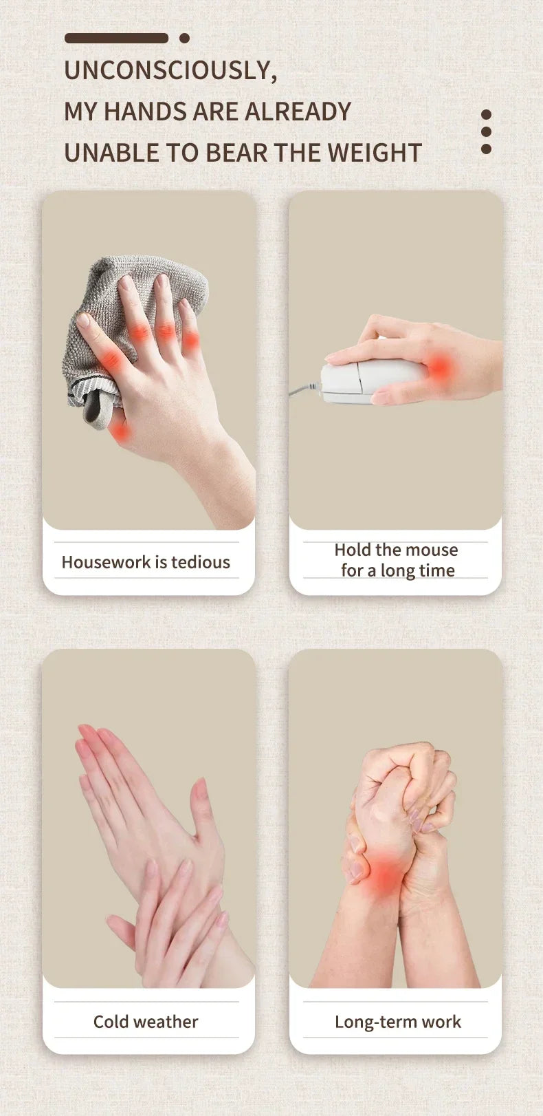 Airbag Compression Hand Massager — Finger, Wrist & Palm Relief Glove