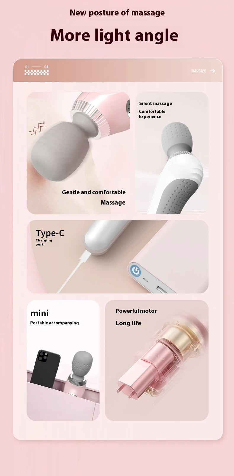 Mini Percussion Massage Gun | Deep Tissue Relief for Men & Women | Type-C Rechargeable