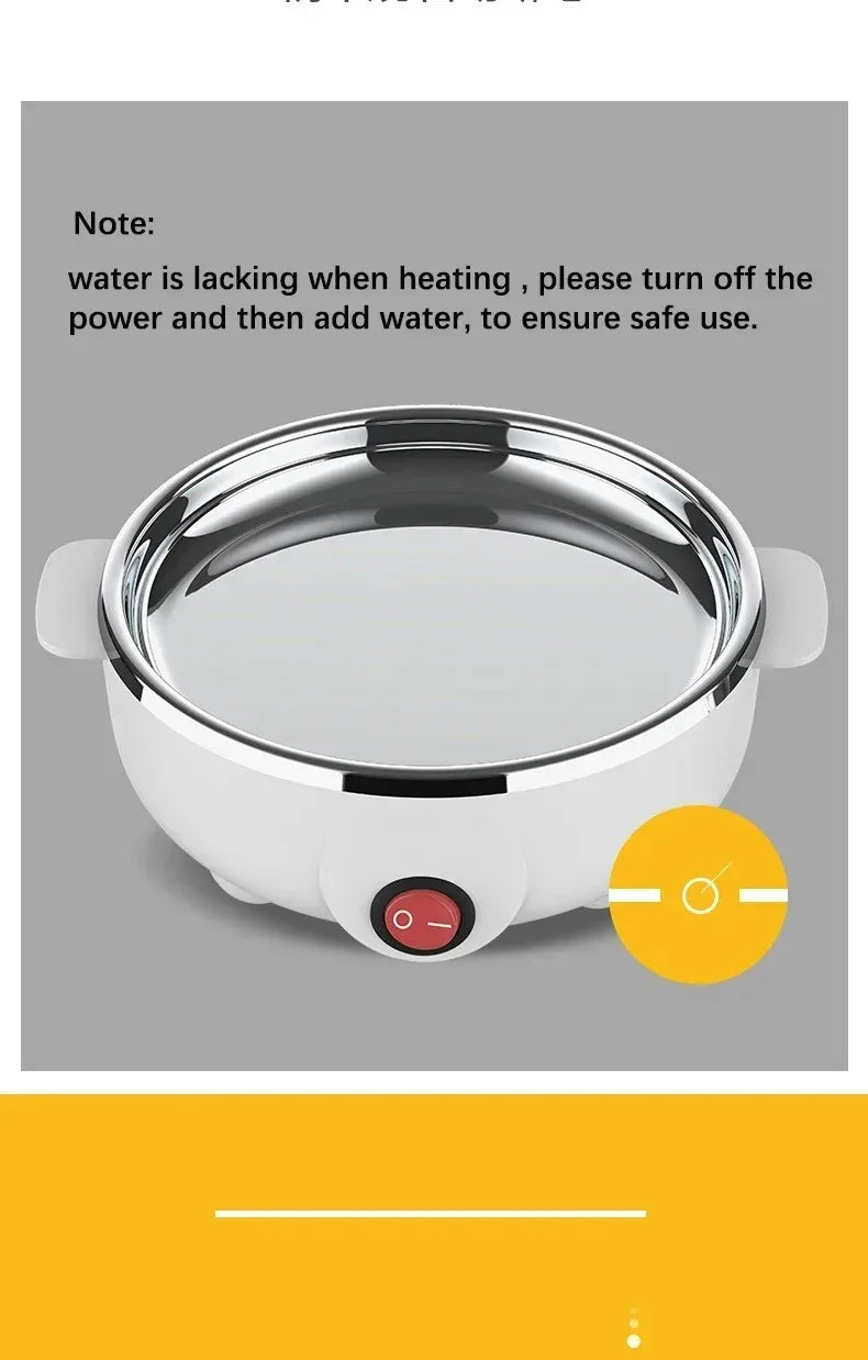 Electric Egg Cooker & Steamer | Single or Double Layer | 360° Rapid Steam | Mini Breakfast Machine