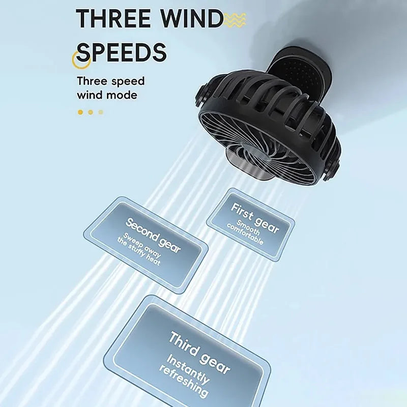 720° Rotating Clip Fan with Night Light