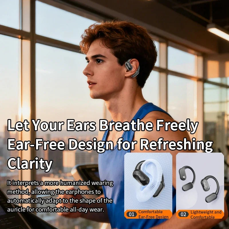 Languages Real Time AI Translator Earbuds Bluetooth 5.4 TWS Wireless Headphones HiFi Sound Headset Open Ear OWS Earphone