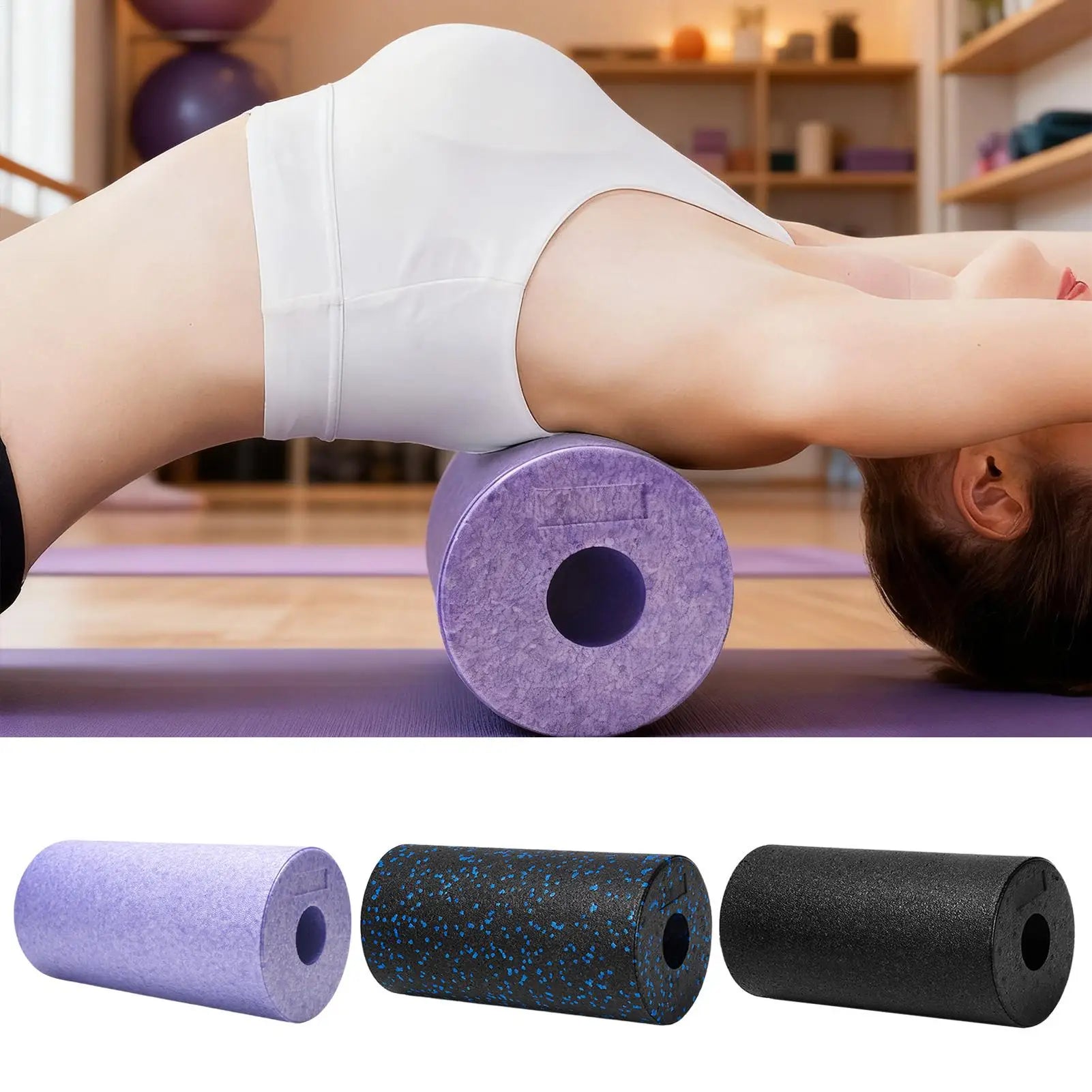 Hollow Yoga Foam Roller — High-Density Muscle Recovery & Massage
