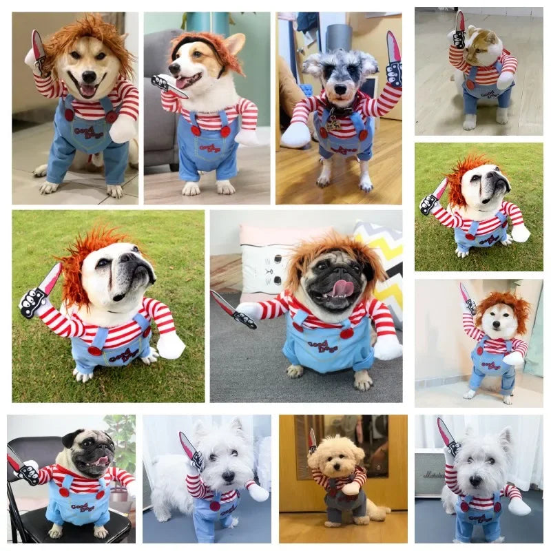 Funny Pet Dog Cosplay Dress - Halloween & Christmas Costume